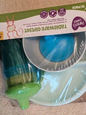 Parents choice 10 piece tableware kitchen gift set baby toddler 4 month